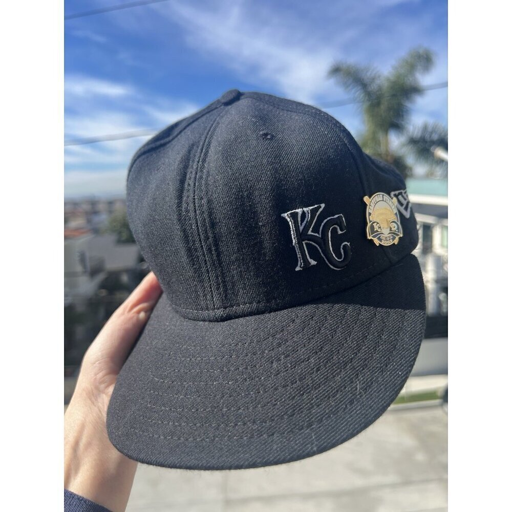 New Era Kansas City Royals black fitted 59Fifty cap 7 3/8 baseball cap w/pin
